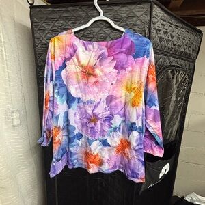 Alfred Dunner Vibrant Floral Women's Blouse